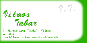 vilmos tabar business card